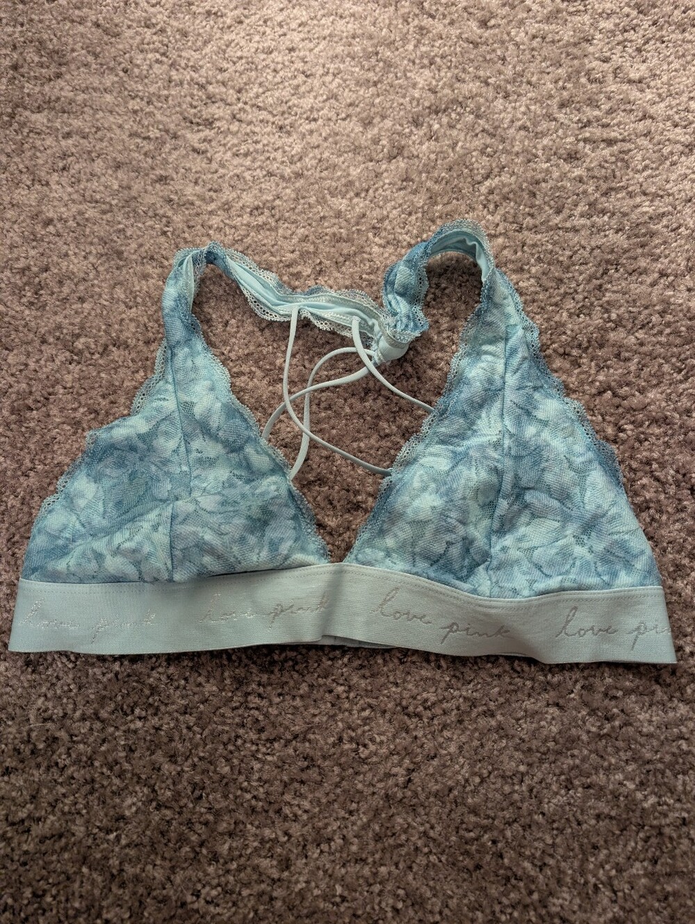 Light Blue Lace Bralette - PINK Victoria's Secret